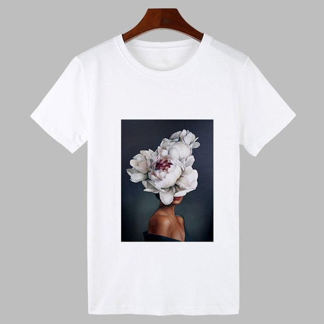 Sexy Flowers Feather Tshirt