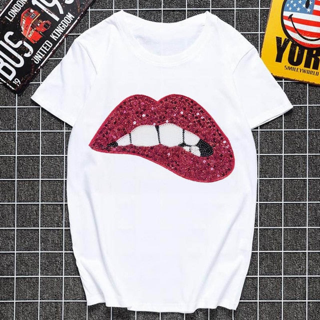 T shirt Women Sexy Lips