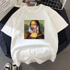 Spoof Mona Lisa Fun Fashion T Shirt