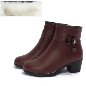 AIYUQI 2019 winter women's boots 100% natural genuine leather