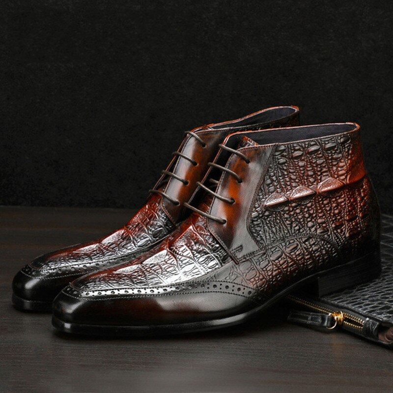 Luxury Brand Leather Men Boots